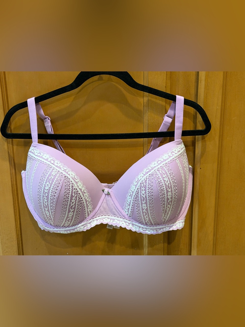 PINK Victoria’s Secret 38DDD Lightly Lined Balconette Bra Pink Lace Underwire